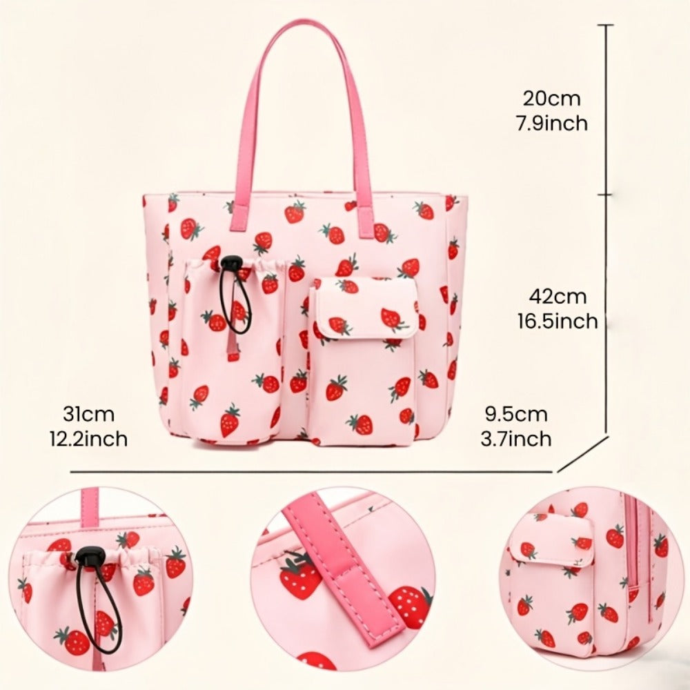 Tote Bag for Women – Nylon, Large Capacity, Multi-Pocket, Lightweight – detail view 4