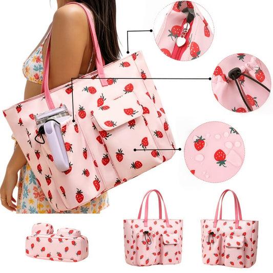 Tote Bag for Women – Nylon, Large Capacity, Multi-Pocket, Lightweight – front view