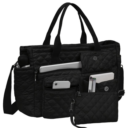 Tote Bag for Women – 6 Colors, Nylon, Quilted, Adjustable Strap – detail view 14