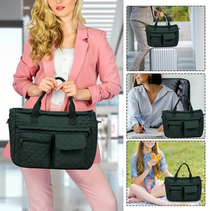 Tote Bag for Women – 6 Colors, Nylon, Quilted, Adjustable Strap – detail view 6