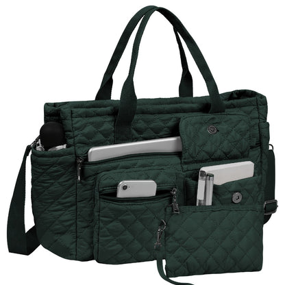 Tote Bag for Women – 6 Colors, Nylon, Quilted, Adjustable Strap – front view
