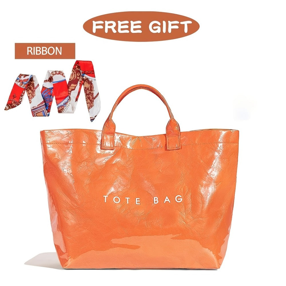 Tote Bag for Women – PU Leather, Large Capacity, for Travel – detail view 4