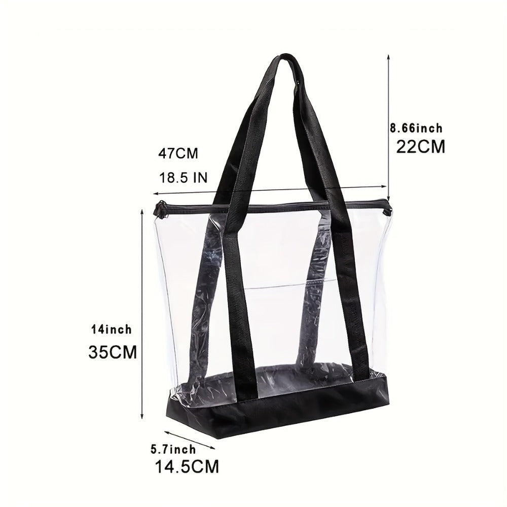Tote Bag for Women – PVC, Clear, Transparent, for Travel – detail view 3
