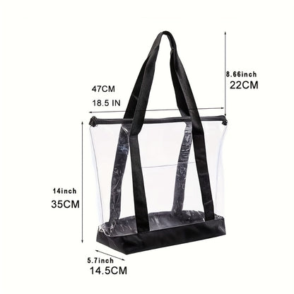 Tote Bag for Women – PVC, Clear, Transparent, for Travel – detail view 3