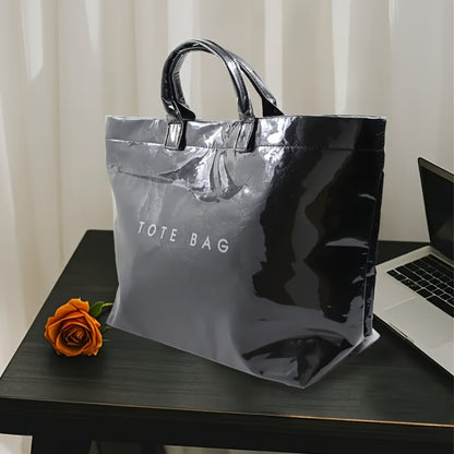 Tote Bag for Women – PVC, Large Capacity, Waterproof, for Travel & Work – detail view 2