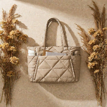 Tote Bag for Women – Quilted, Large Capacity, for Travel & Work – detail view 16