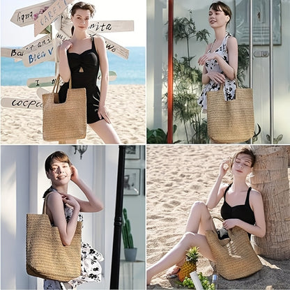 Tote Bag for Women – Straw, Large Capacity, for Travel – detail view 5