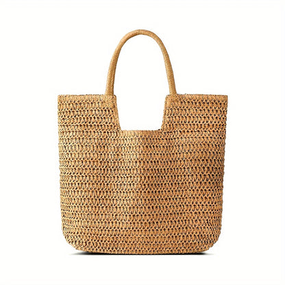 Tote Bag for Women – Straw, Large Capacity, for Travel – front view
