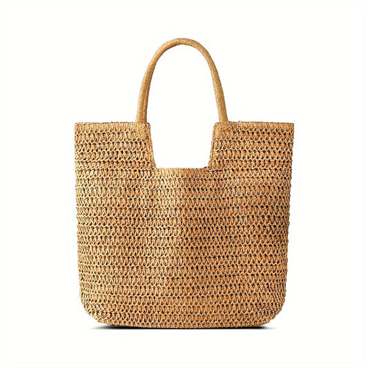 Tote Bag for Women – Straw, Large Capacity, for Travel – front view
