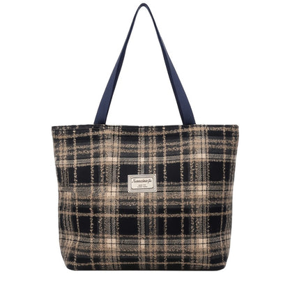 Tote Bag for Women – for Travel & Everyday Use, Checkered Medium Casual Campus Sweet – detail view 10
