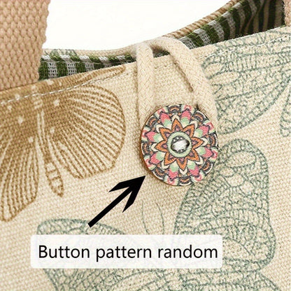 Tote Bag for Women – for Travel & Work, Butterfly Lunch Insulated Bento Aesthetic – detail view 6