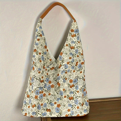 Tote Bag for Women – Vintage Floral Spacious Magnetic Closure – detail view 9