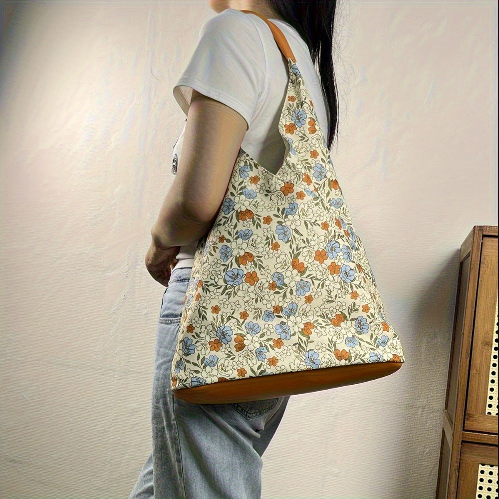 Tote Bag for Women – Vintage Floral Spacious Magnetic Closure – detail view 10
