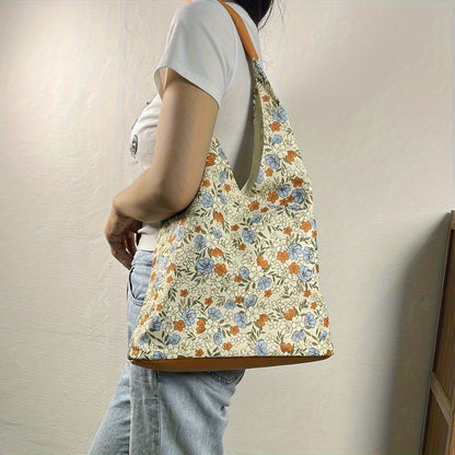 Tote Bag for Women – Vintage Floral Spacious Magnetic Closure – detail view 11