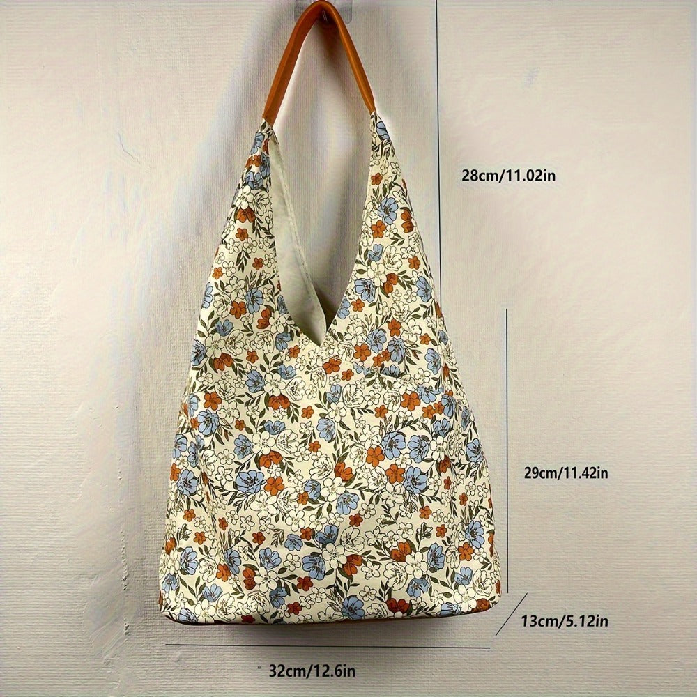 Tote Bag for Women – Vintage Floral Spacious Magnetic Closure – detail view 3