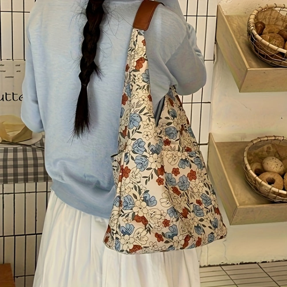 Tote Bag for Women – Vintage Floral Spacious Magnetic Closure – detail view 4