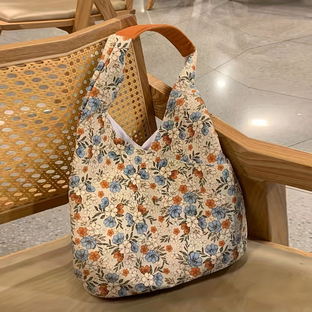Tote Bag for Women – Vintage Floral Spacious Magnetic Closure – detail view 5