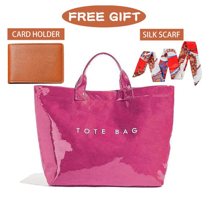 Tote Bag for Women – for Work, Large Plastic Stylish Letter Print – detail view 27
