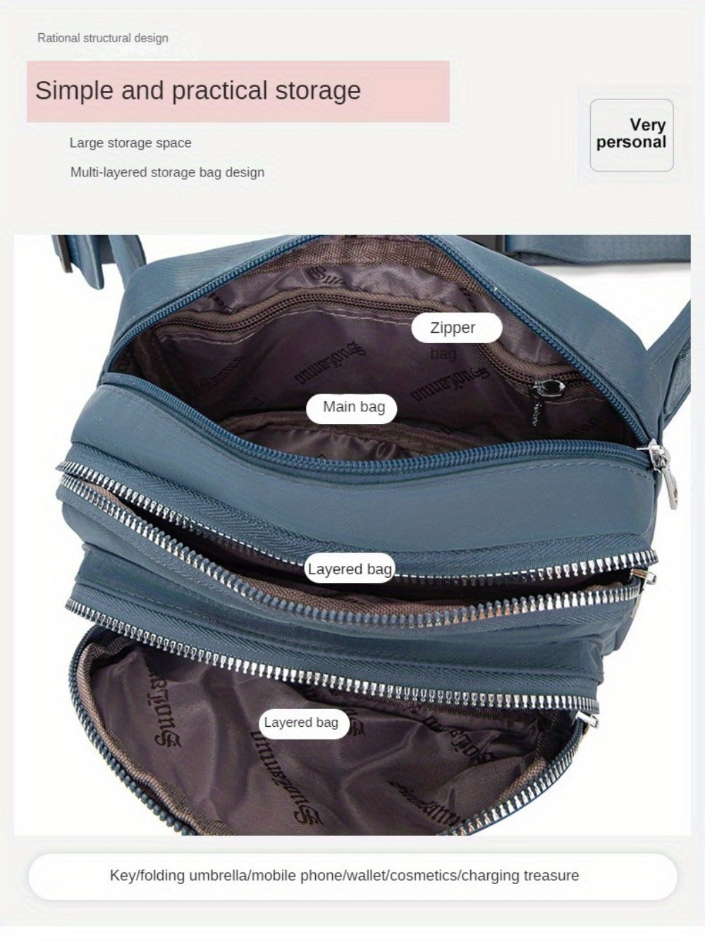 Waist Bag – Adjustable Strap, for Travel & Everyday Use – detail view 9