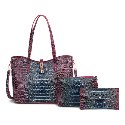 Women's Wallet – 3-Piece, Piece Faux Leather Set Crocodile – detail view 27