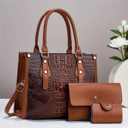 Women's Wallet – 3-Piece, 4 Colors, PU Leather, Large Capacity – detail view 2