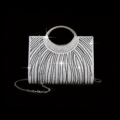 Women's Wallet – 4pcs, Glossy Striped Evening Set 4pcs – detail view 11