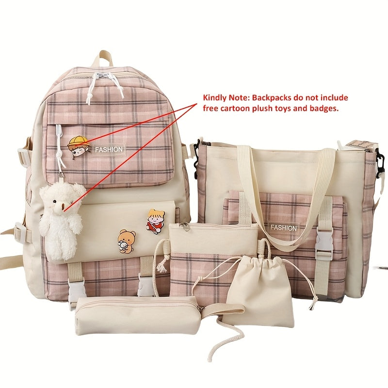 Women's Wallet – 5-Piece, Canvas, Large Capacity, for School – detail view 2