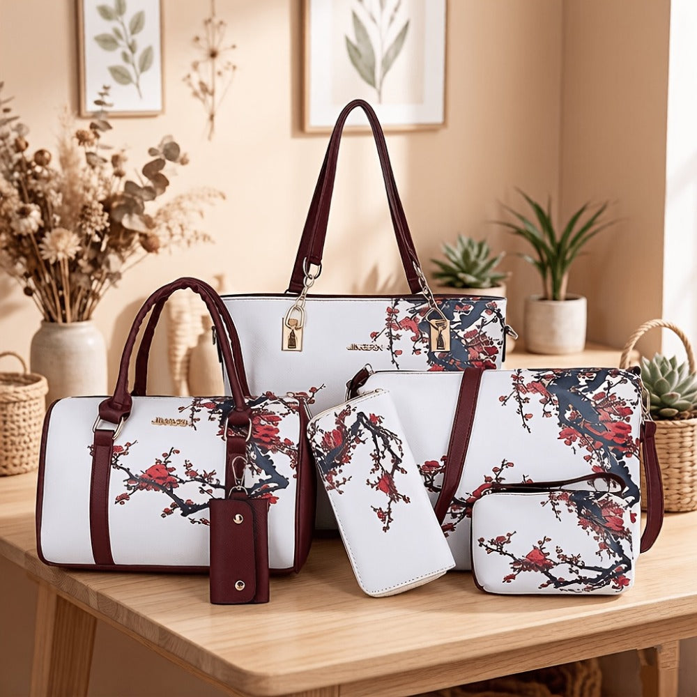 Women's Wallet – 6-Piece, Piece Vintage Floral Set Card – front view