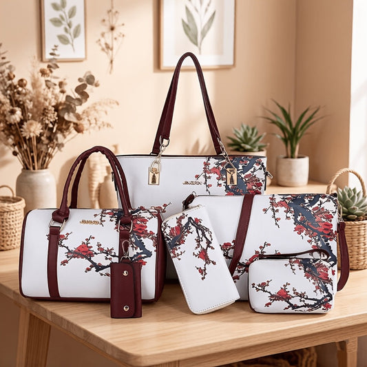 Women's Wallet – 6-Piece, Piece Vintage Floral Set Card – front view