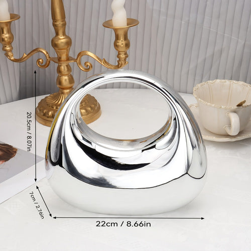 Women's Wallet – Acrylic Clutch Ball Shell Shape – front view