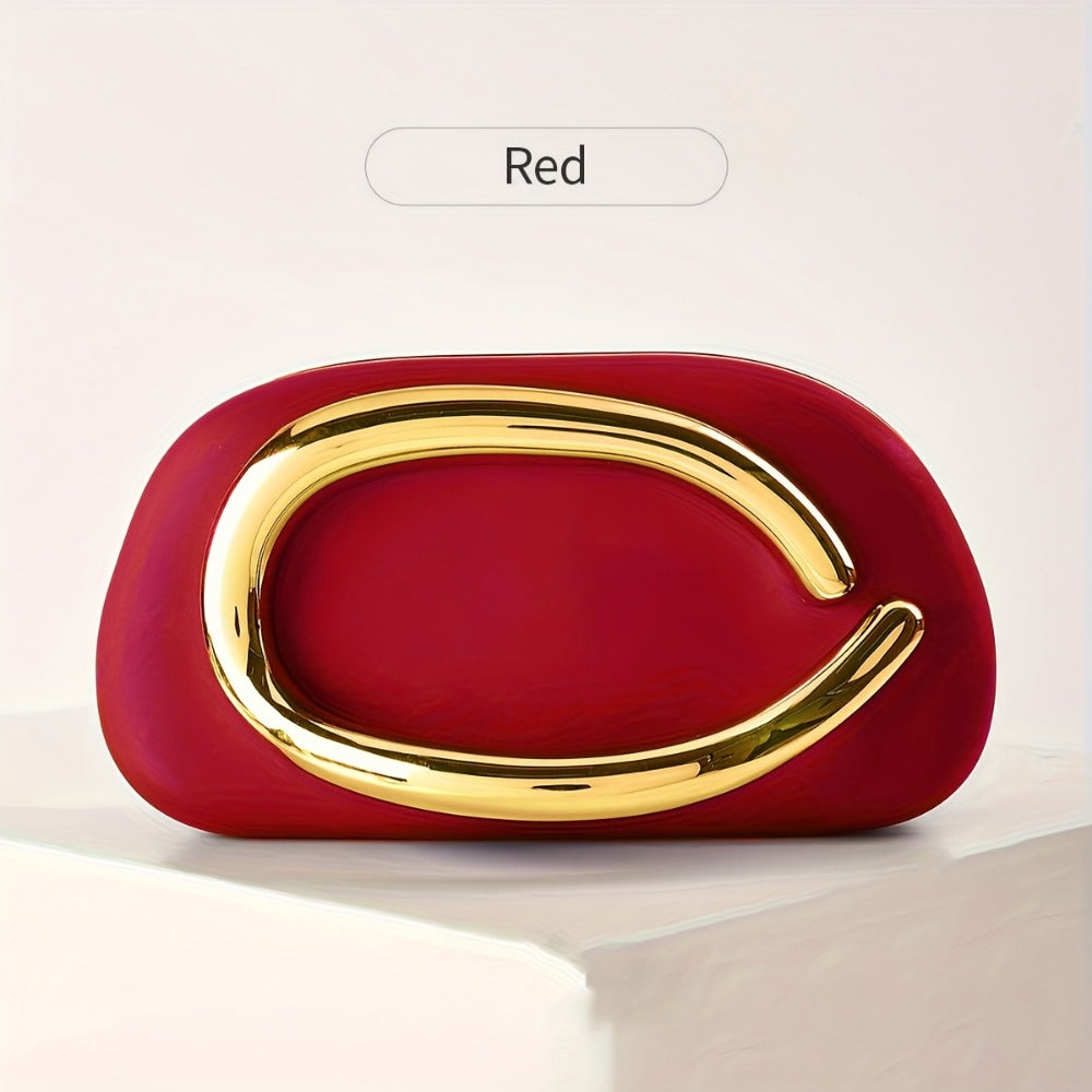 Women's Wallet – Acrylic Evening Clutch Golden Metal – detail view 4