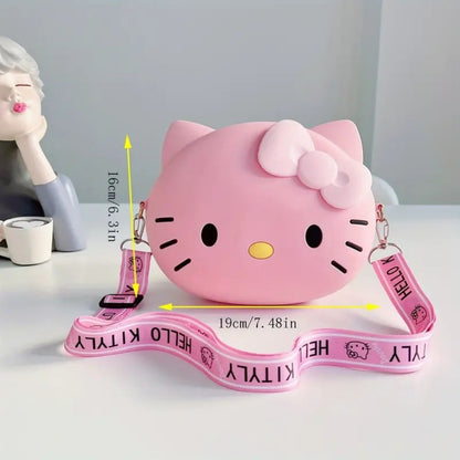 Women's Wallet – Adjustable Strap, Cute Kitty Anime Cat Coin – detail view 7