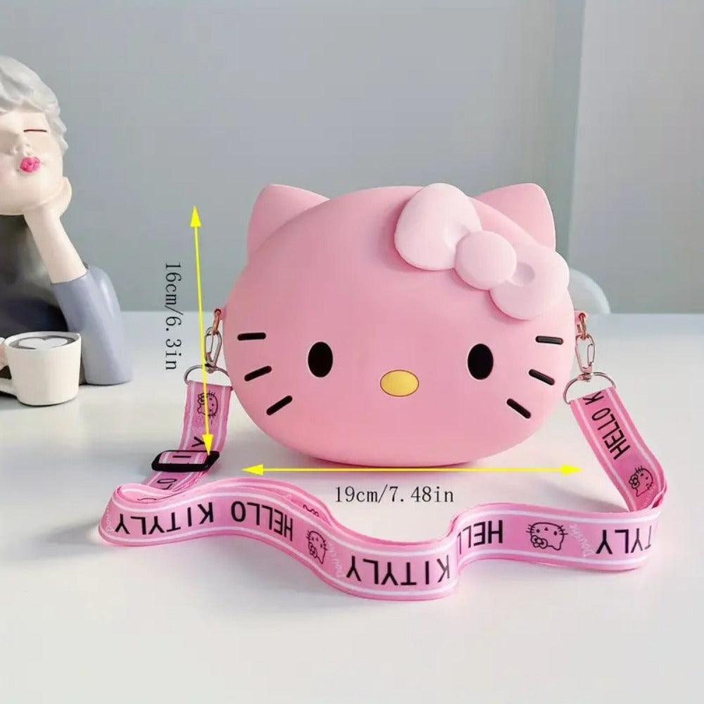 Women's Wallet – Adjustable Strap, Cute Kitty Anime Cat Coin – detail view 10