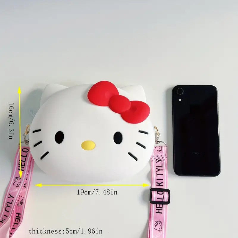 Women's Wallet – Adjustable Strap, Cute Kitty Anime Cat Coin – detail view 2