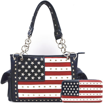 Women's Wallet – American Flag Set Patriotic Stars – detail view 2