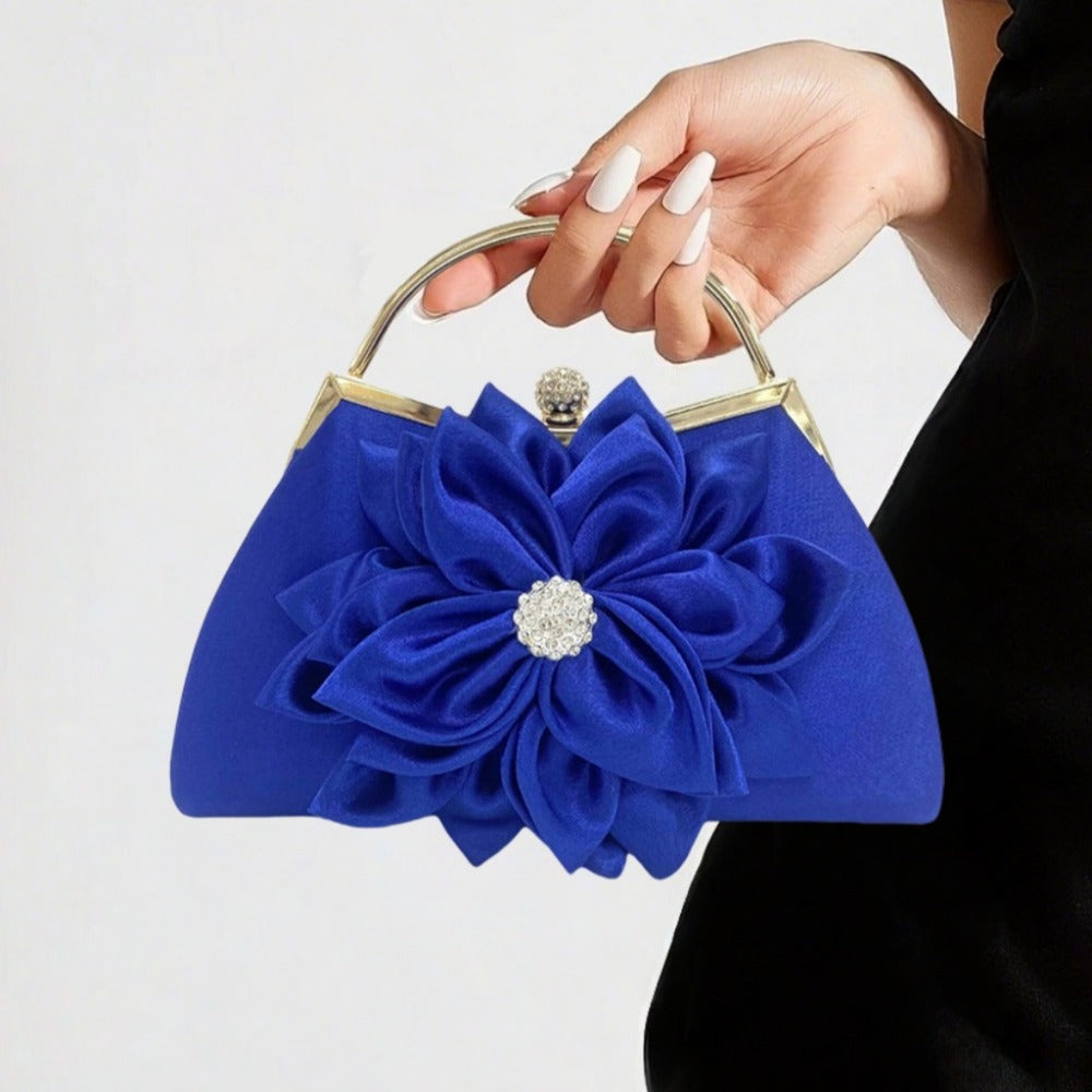 Women's Wallet – Beaded Flower Evening Vintage Clutch – front view
