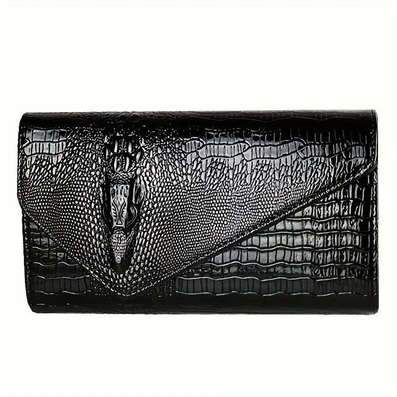 Women's Wallet – Envelope Clutch Magnetic Closure Embossed – alternate view