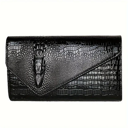 Women's Wallet – Envelope Clutch Magnetic Closure Embossed – alternate view