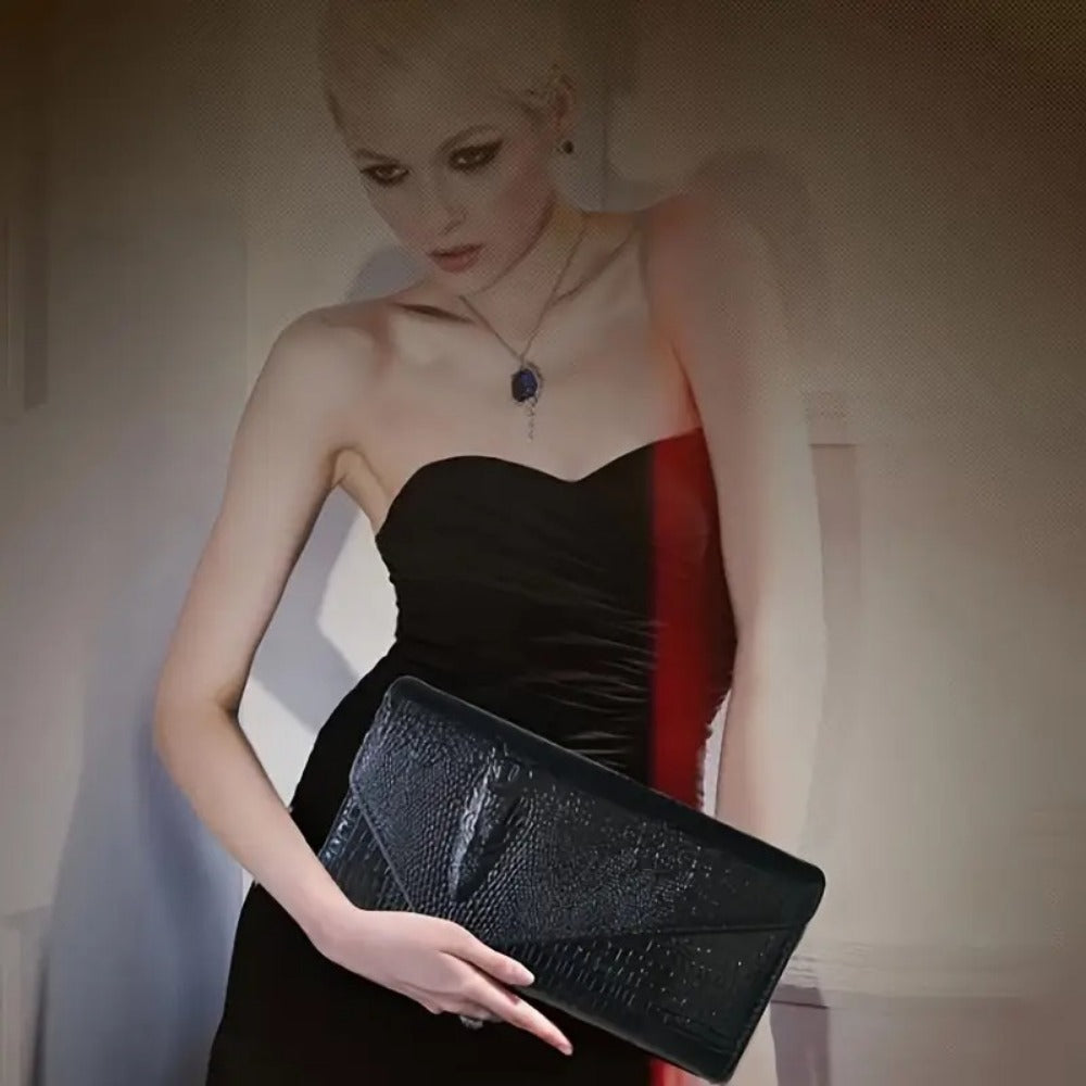Women's Wallet – Envelope Clutch Magnetic Closure Embossed – detail view 13