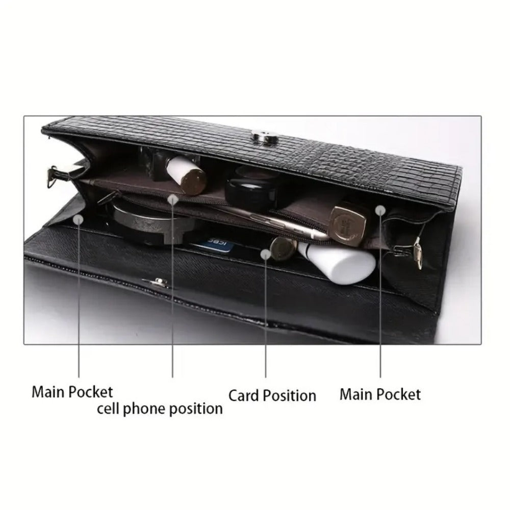 Women's Wallet – Envelope Clutch Magnetic Closure Embossed – detail view 9