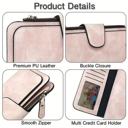 Women's Wallet – for Everyday Use, Trifold Long Card Slots Synthetic – detail view 14