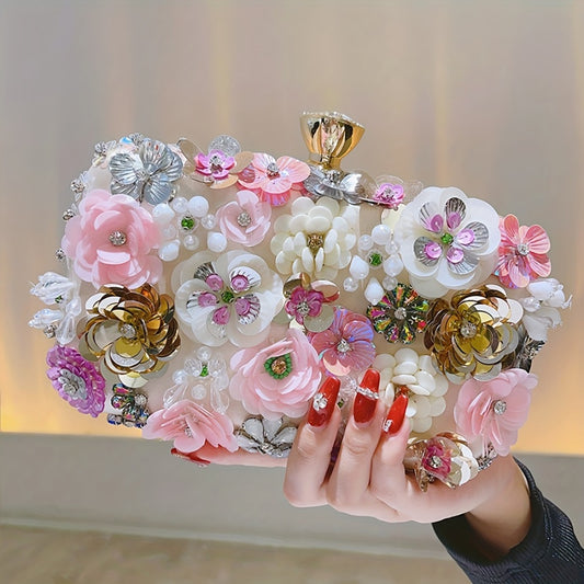 Women's Wallet – Floral Small Square Handheld Fairy – front view