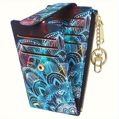 Women's Wallet – Foldable, Rfid Zipper Coin Colorful Mandala – detail view 2