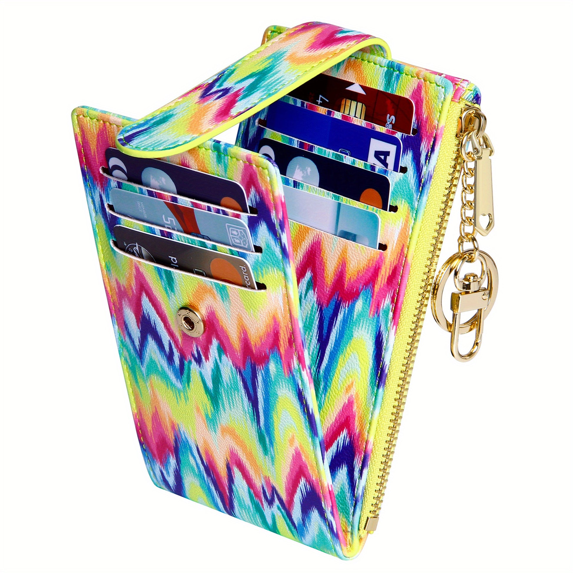 Women's Wallet – Foldable, Rfid Zipper Coin Colorful Mandala – detail view 3