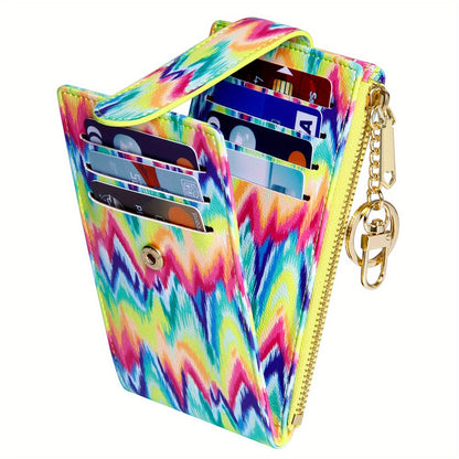 Women's Wallet – Foldable, Rfid Zipper Coin Colorful Mandala – detail view 17
