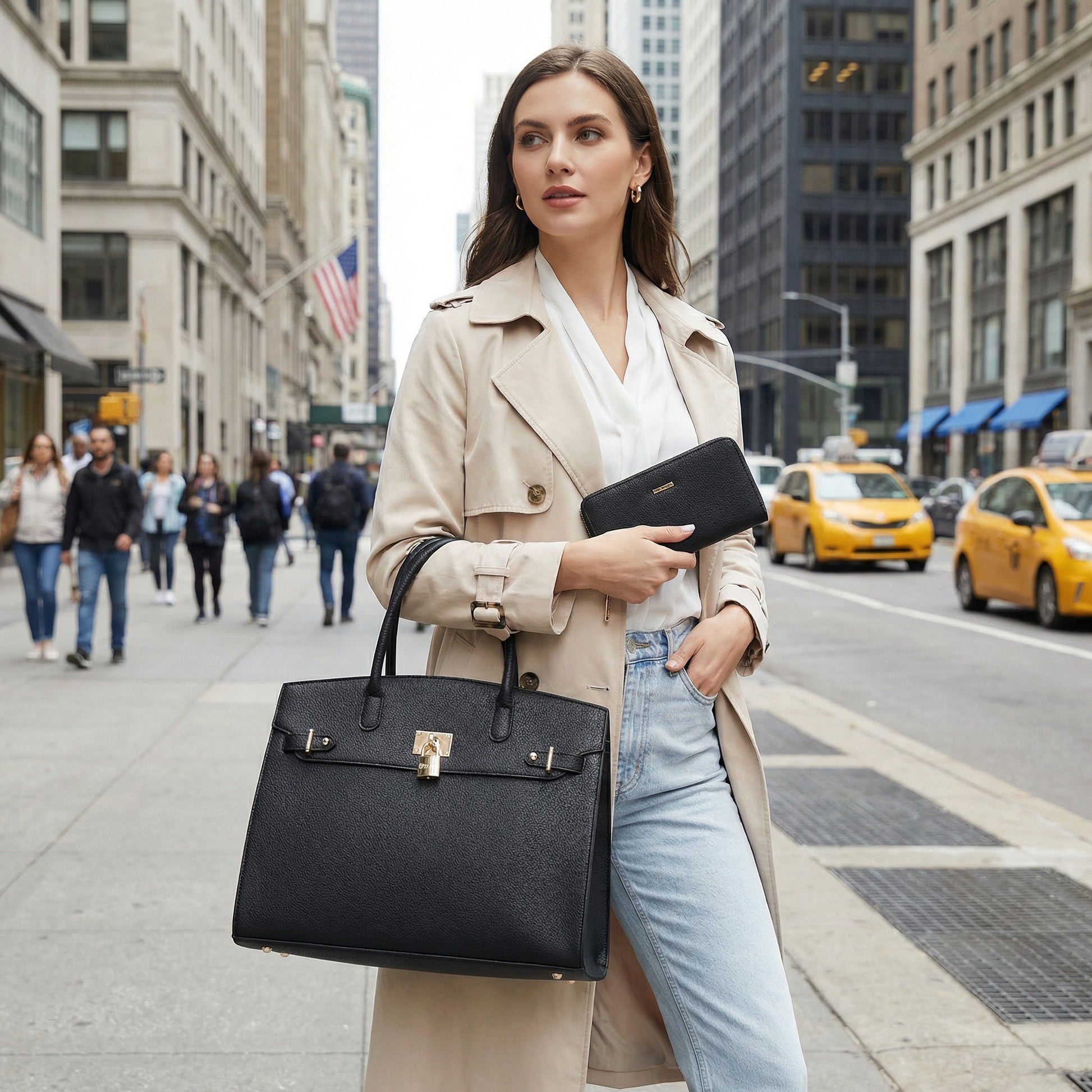 Women's Wallet – for Work & Everyday Use, Top Handle Set Matching Zipper – detail view 23