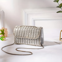 Silvery diamond bag
