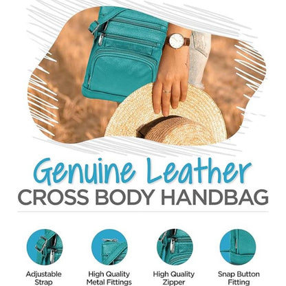 Women's Wallet – Genuine Leather, Multi Pocket, Adjustable Strap – detail view 15
