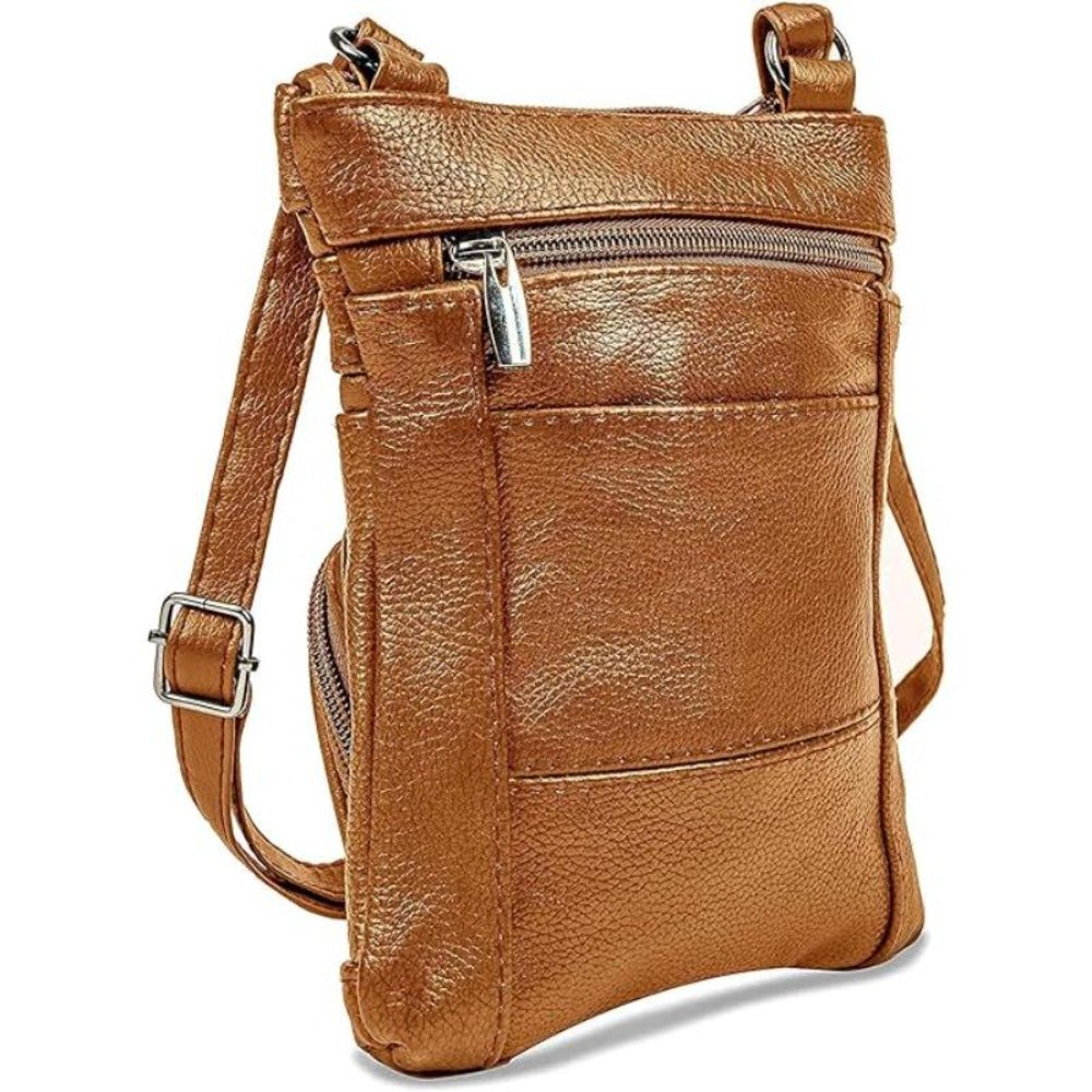 Women's Wallet – Genuine Leather, Multi Pocket, Adjustable Strap – detail view 48