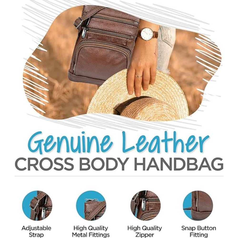 Women's Wallet – Genuine Leather, Multi Pocket, Adjustable Strap – detail view 71
